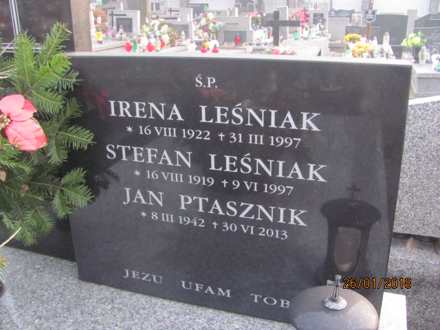 Jan Ptasznik 1942 Wieliczka - Grobonet - Wyszukiwarka osób pochowanych
