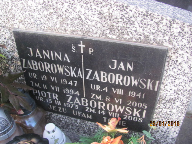 Piotr Zaborowski 1973 Wieliczka - Grobonet - Wyszukiwarka osób pochowanych