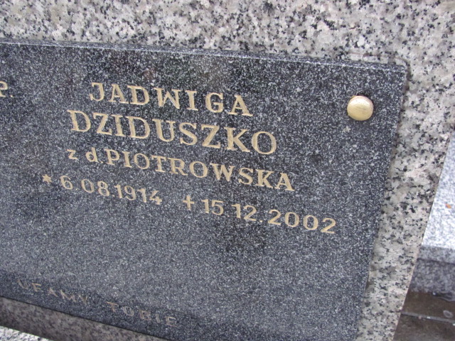 Jadwiga Dziduszko 1914 Wieliczka - Grobonet - Wyszukiwarka osób pochowanych