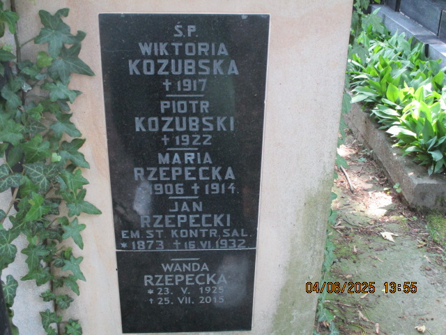 Aleksandra Rzepecka 1905 Wieliczka - Grobonet - Wyszukiwarka osób pochowanych