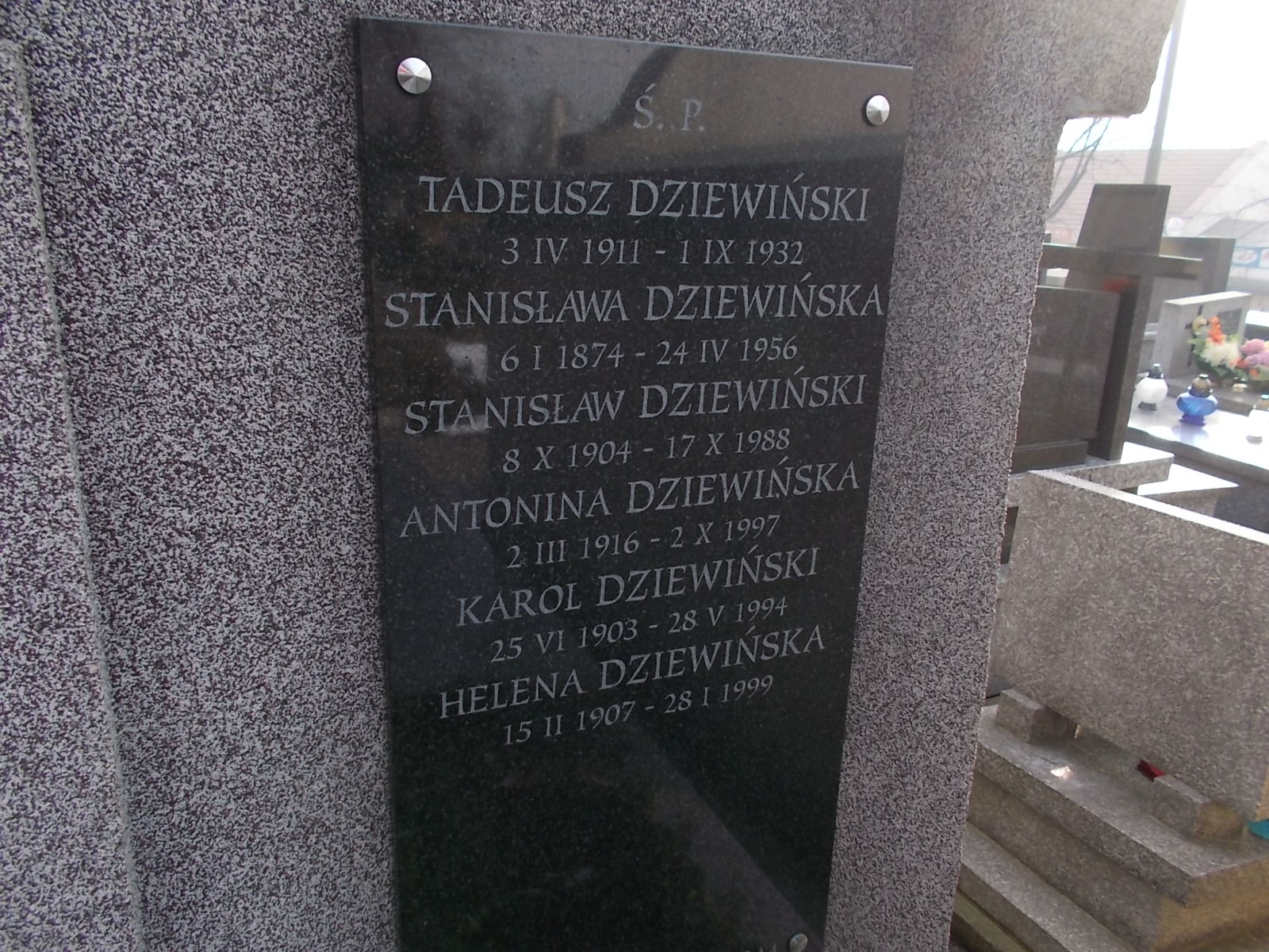 Stanisława Dziewińska 1874 Wieliczka - Grobonet - Wyszukiwarka osób pochowanych