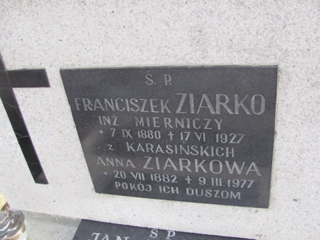 Maria Ziarko 1920 Wieliczka - Grobonet - Wyszukiwarka osób pochowanych