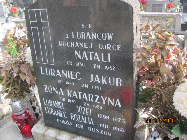 Jakub Luraniec 1848 Wieliczka - Grobonet - Wyszukiwarka osób pochowanych