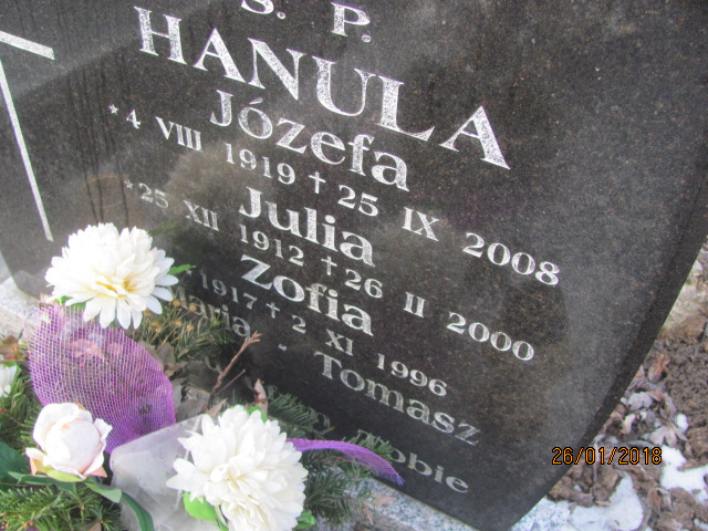 Tomasz Hanula 1881 Wieliczka - Grobonet - Wyszukiwarka osób pochowanych