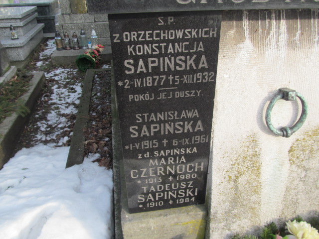 Konstancja Sapińska 1877 Wieliczka - Grobonet - Wyszukiwarka osób pochowanych