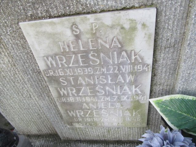 Aniela Wrześniak 1917 Wieliczka - Grobonet - Wyszukiwarka osób pochowanych