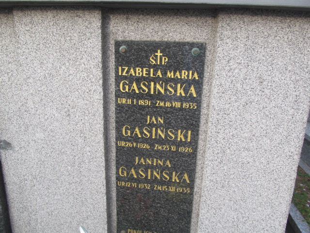 Janina Gasińska 1932 Wieliczka - Grobonet - Wyszukiwarka osób pochowanych