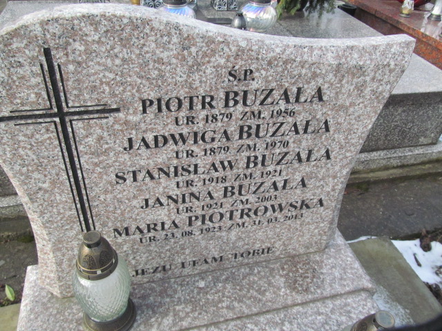 Jadwiga Buzała 1979 Wieliczka - Grobonet - Wyszukiwarka osób pochowanych