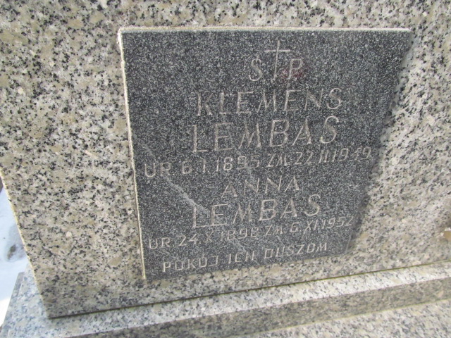 Anna Lembas 1898 Wieliczka - Grobonet - Wyszukiwarka osób pochowanych