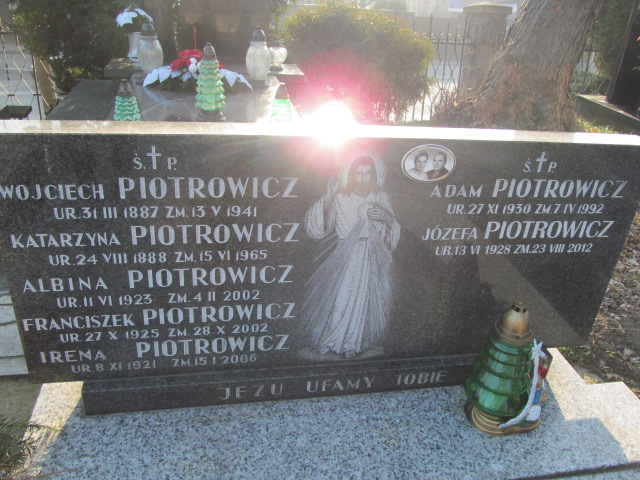 Wojciech Piotrowicz 1887 Wieliczka - Grobonet - Wyszukiwarka osób pochowanych