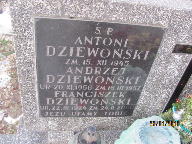 Antoni Dziewoński Wieliczka - Grobonet - Wyszukiwarka osób pochowanych