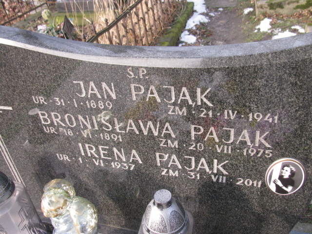 Jan Pająk 1889 Wieliczka - Grobonet - Wyszukiwarka osób pochowanych