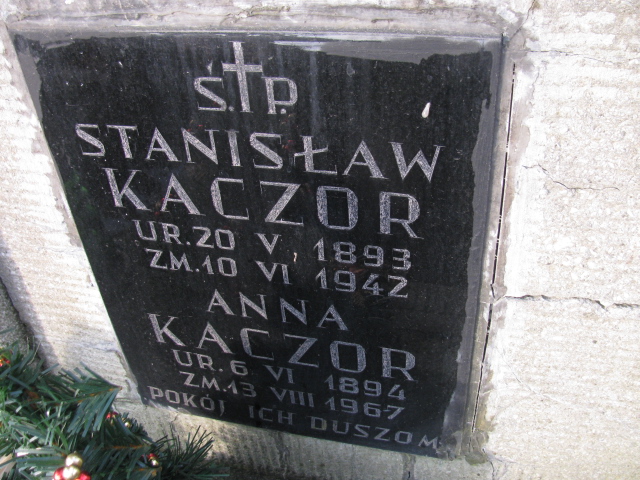 Stanisław Kaczor 1893 Wieliczka - Grobonet - Wyszukiwarka osób pochowanych