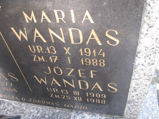 Małgorzata Wandas  1873 Wieliczka - Grobonet - Wyszukiwarka osób pochowanych