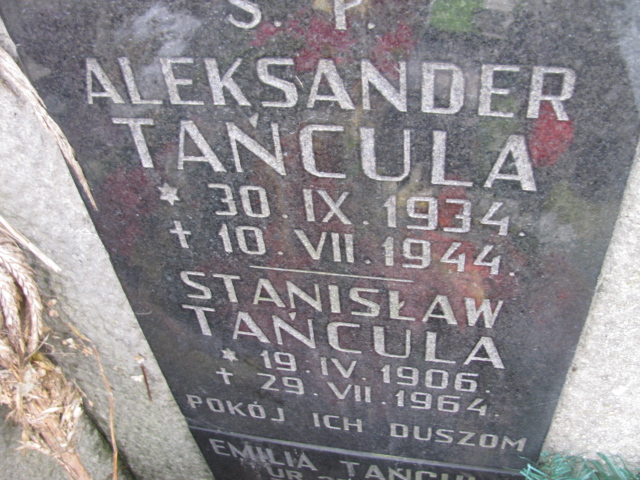 Aleksander Tańcula 1934 Wieliczka - Grobonet - Wyszukiwarka osób pochowanych