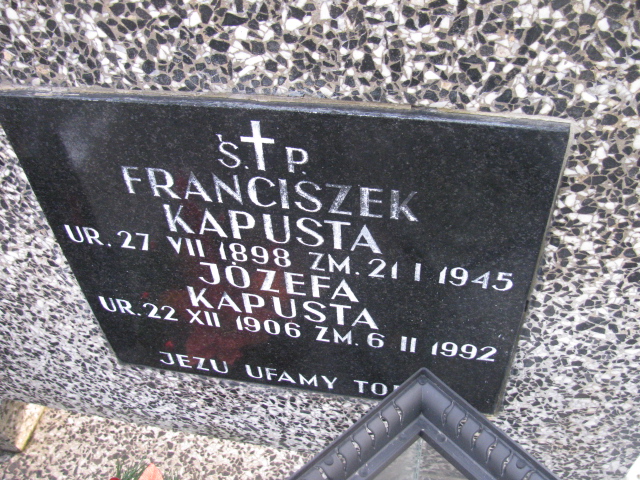 Franciszek Kapusta 1898 Wieliczka - Grobonet - Wyszukiwarka osób pochowanych