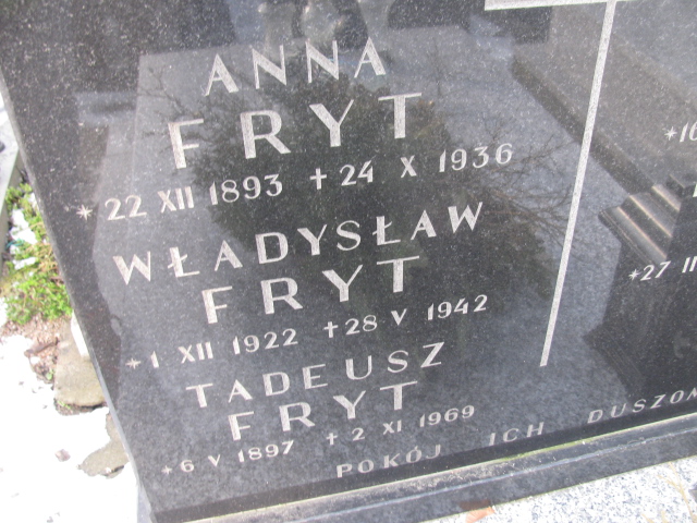 Władysław Fryt 1922 Wieliczka - Grobonet - Wyszukiwarka osób pochowanych