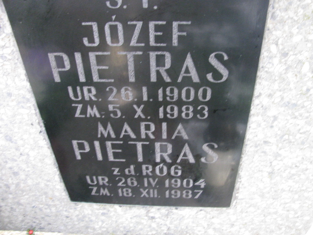 Józef Pietras 1900 Wieliczka - Grobonet - Wyszukiwarka osób pochowanych