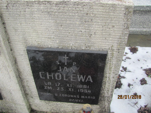Jan Cholewa 1881 Wieliczka - Grobonet - Wyszukiwarka osób pochowanych
