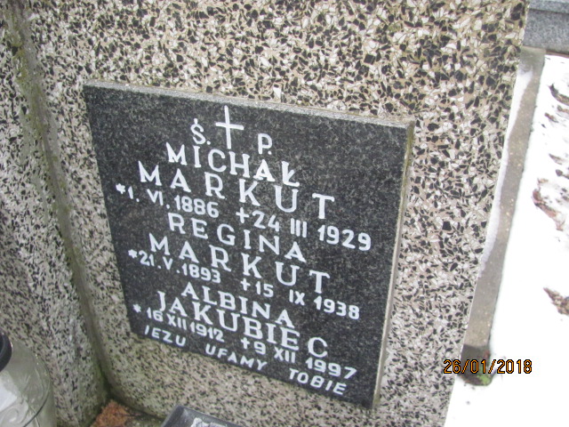 Regina Markut 1893 Wieliczka - Grobonet - Wyszukiwarka osób pochowanych