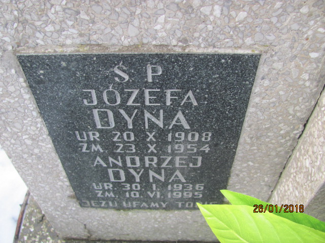 Józefa Dyna 1908 Wieliczka - Grobonet - Wyszukiwarka osób pochowanych