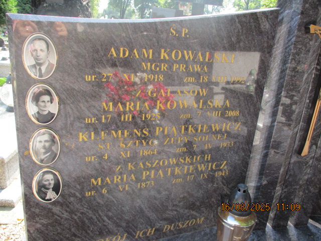 Klemens Piątkiewicz 1864 Wieliczka - Grobonet - Wyszukiwarka osób pochowanych