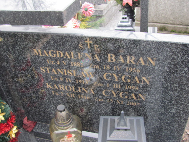 Karolina Cygan 1916 Wieliczka - Grobonet - Wyszukiwarka osób pochowanych