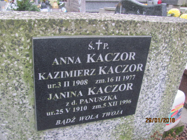 Janina Kaczor 1910 Wieliczka - Grobonet - Wyszukiwarka osób pochowanych