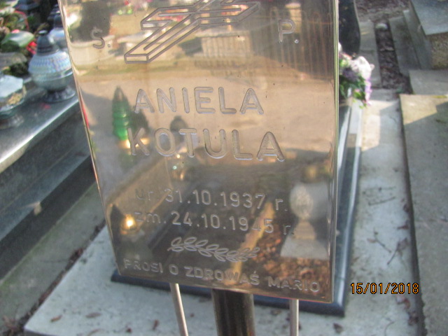 Aniela Kotula 1937 Wieliczka - Grobonet - Wyszukiwarka osób pochowanych