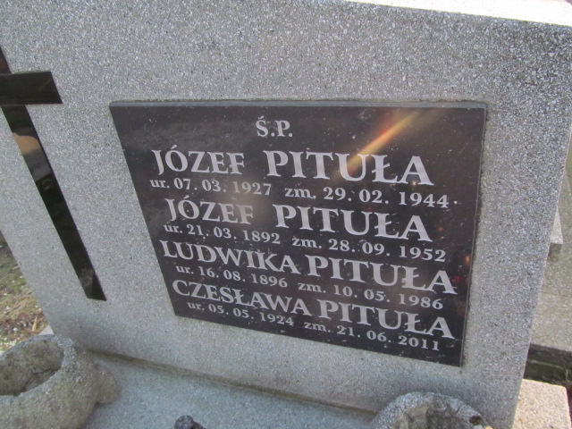 Józef Pituła 1927 Wieliczka - Grobonet - Wyszukiwarka osób pochowanych