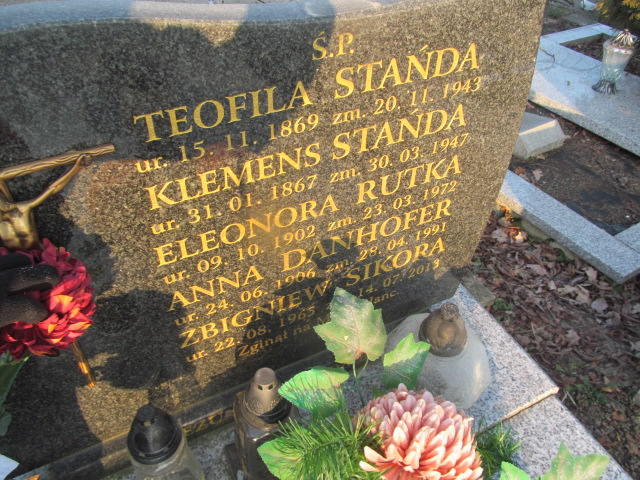 Teofila Stańda 1869 Wieliczka - Grobonet - Wyszukiwarka osób pochowanych