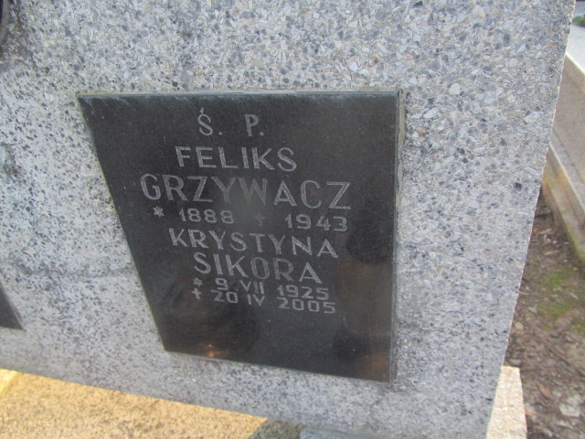 Feliks Grzywacz 1887 Wieliczka - Grobonet - Wyszukiwarka osób pochowanych