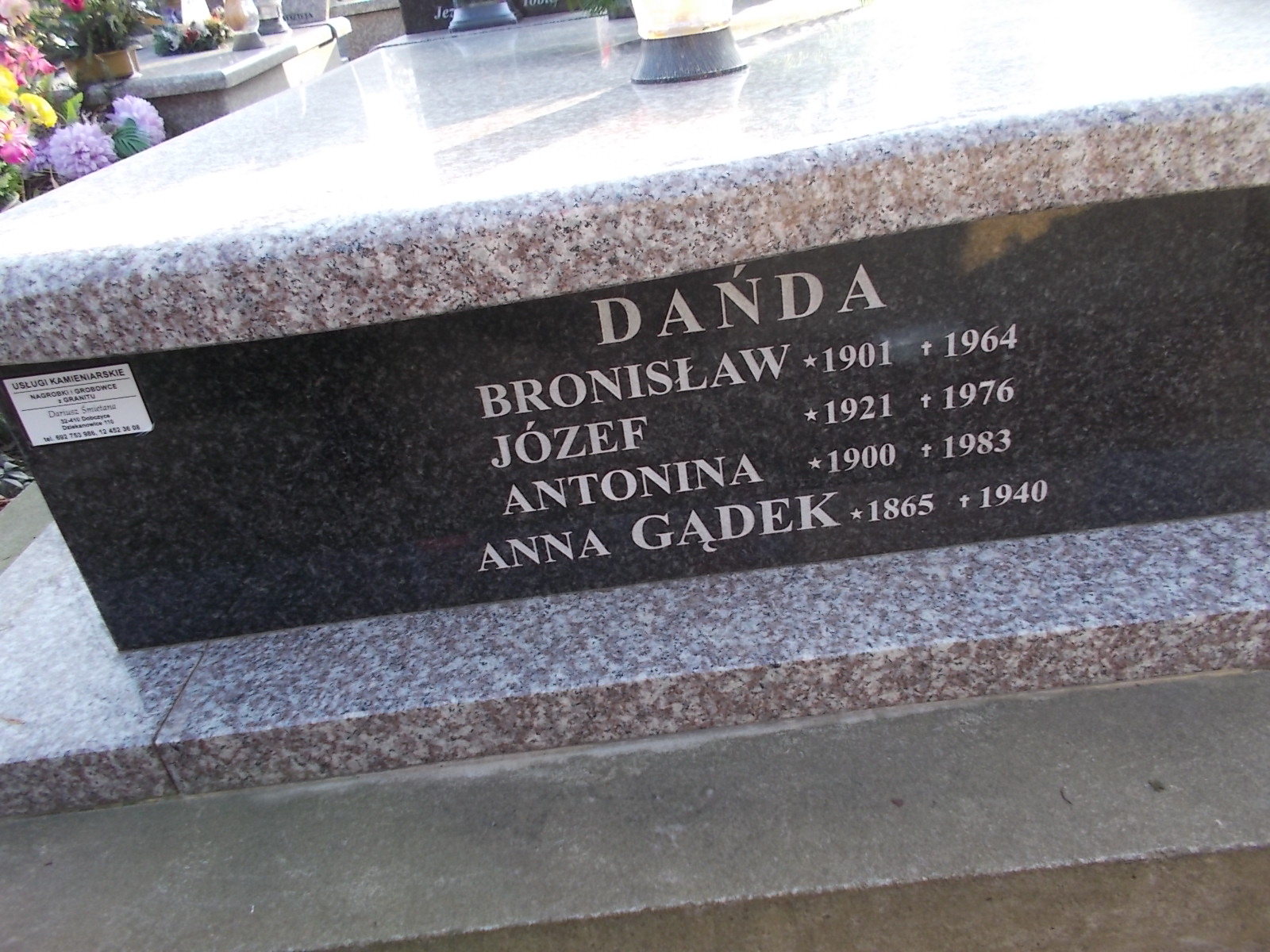 Antonina Dańda 1900 Wieliczka - Grobonet - Wyszukiwarka osób pochowanych