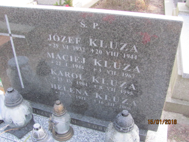 Józef Kluza 1932 Wieliczka - Grobonet - Wyszukiwarka osób pochowanych