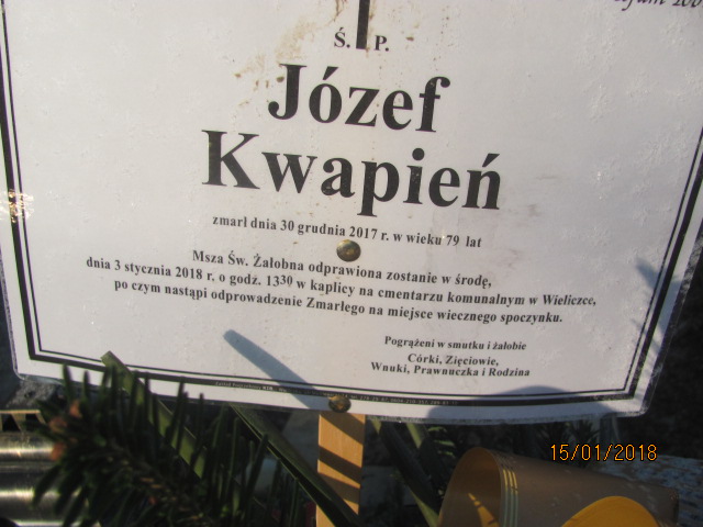 Adam Szczygieł 1968 Wieliczka - Grobonet - Wyszukiwarka osób pochowanych