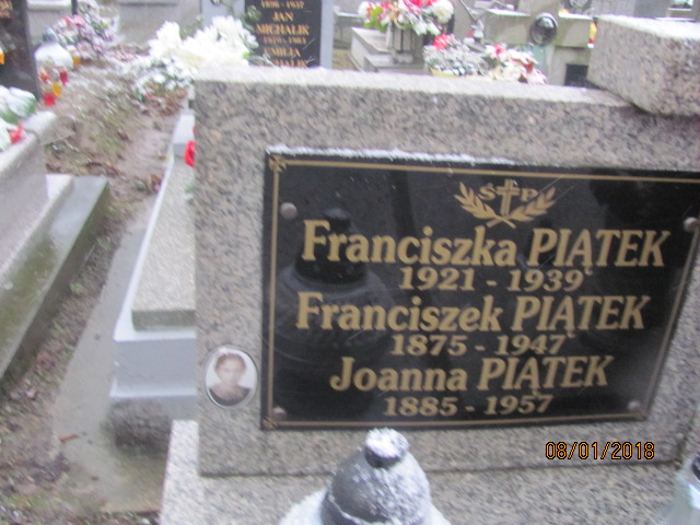 Józefa Piątek 1920 Wieliczka - Grobonet - Wyszukiwarka osób pochowanych