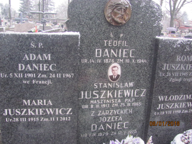 Adam Daniec 1901 Wieliczka - Grobonet - Wyszukiwarka osób pochowanych