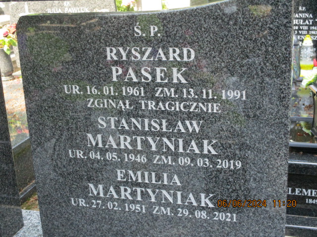 Grób Ryszard Pasek