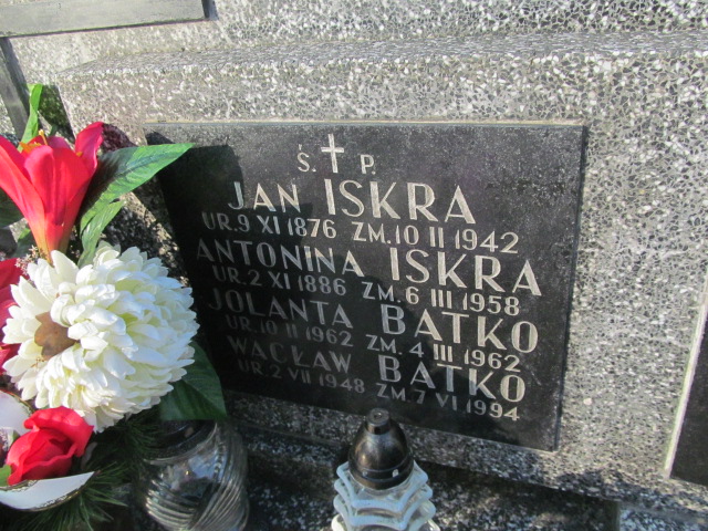 Jan Iskra 1876 Wieliczka - Grobonet - Wyszukiwarka osób pochowanych