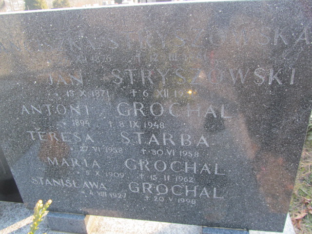 Maria Grochal 1909 Wieliczka - Grobonet - Wyszukiwarka osób pochowanych