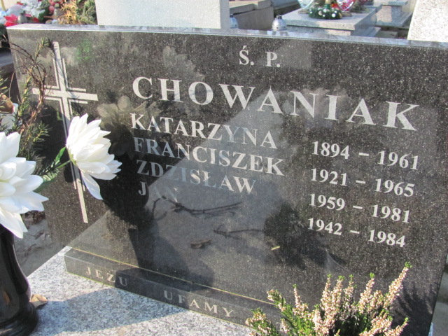 Zdzisław Franciszek Chowaniak 1959 Wieliczka - Grobonet - Wyszukiwarka osób pochowanych
